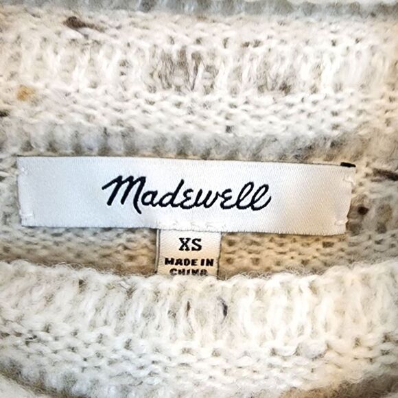 EUC Madewell Donegal Belmont Mock Neck Wool Blend Oversized Sweater Size XS - Picture 3 of 9